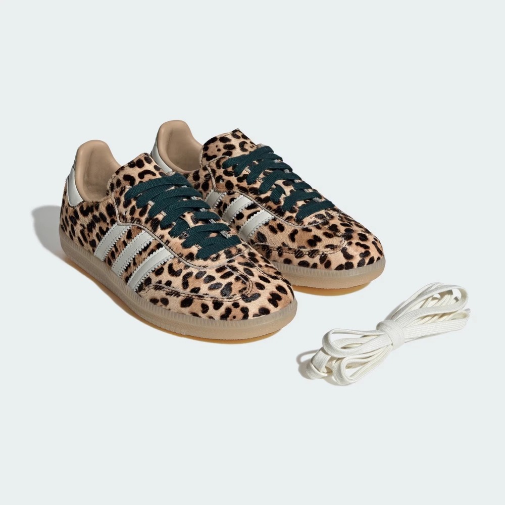 adidas Samba OG Women's Size 7 Shoes Leopard Print Magic Beige Sneakers KI6674